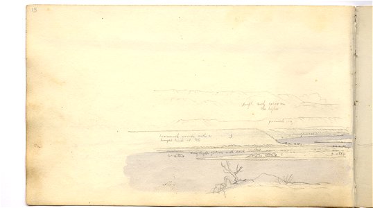 Martens, Santa Cruz River, evening (image 19, page 13v)