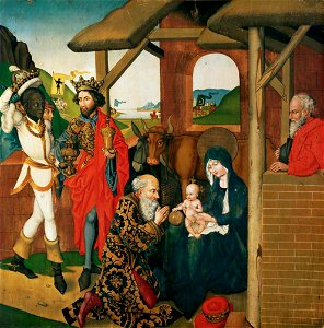 Martin Schongauer. The adoration of the kings panel of the high altar of the Dominican church Colmar
