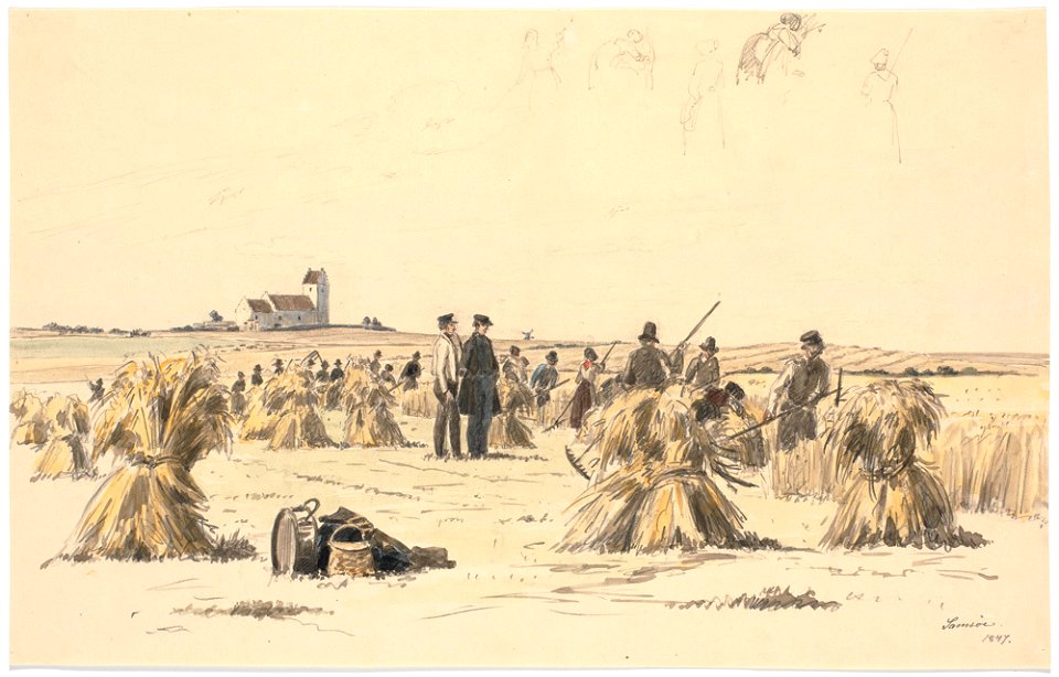 Martinus Rørbye - Høstarbejdere på marken - 1847