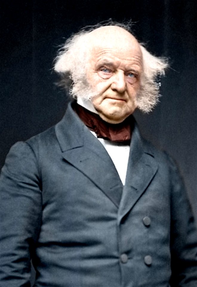 Martin Van Buren by Mathew Brady c1855-58 (color restored) (crop)