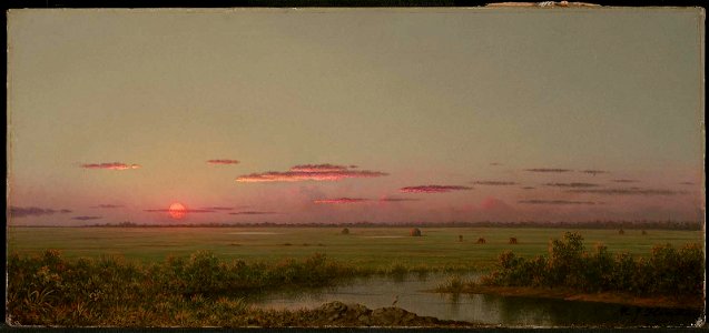 Martin Johnson Heade - Sunset on Long Beach - 47.1159 - Museum of Fine Arts. Free illustration for personal and commercial use.