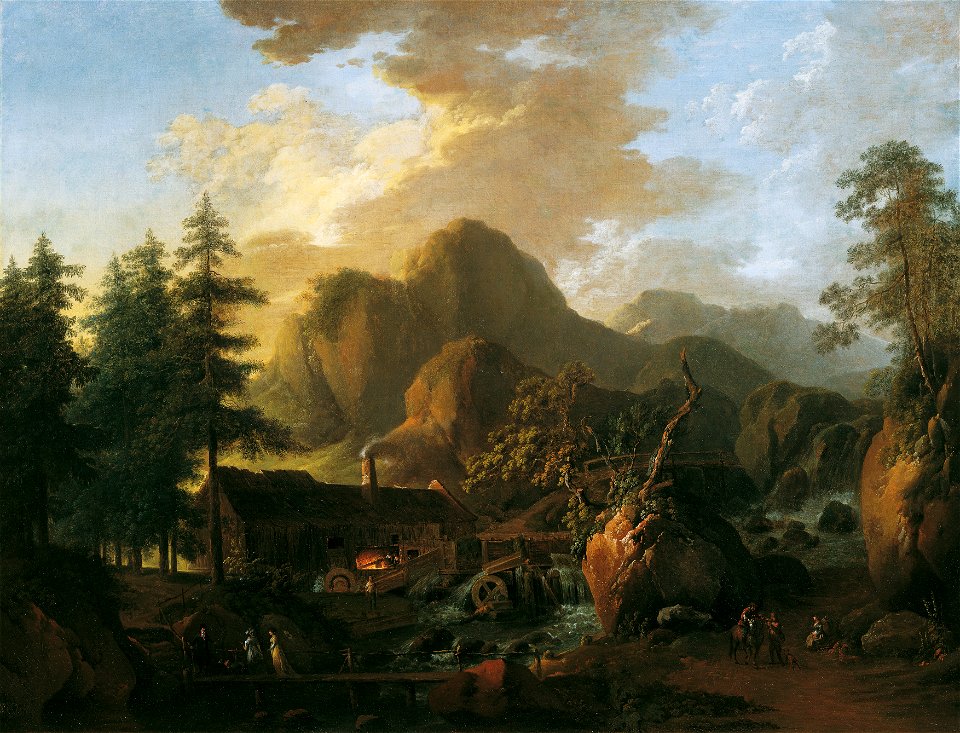 Martin von Molitor - Landschaft mit Hammerwerk - 9694 - Österreichische Galerie Belvedere