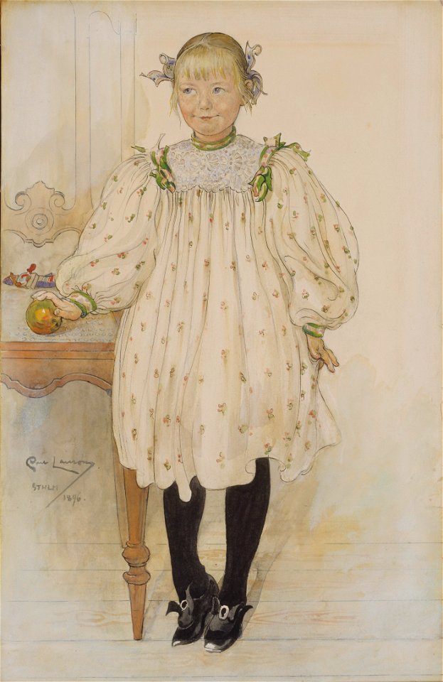 Martha Winslow as a Girl (Carl Larsson) - Nationalmuseum - 25897