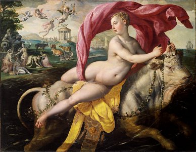 Martin de Vos - The Rape of Europa - Google Art Project. Free illustration for personal and commercial use.