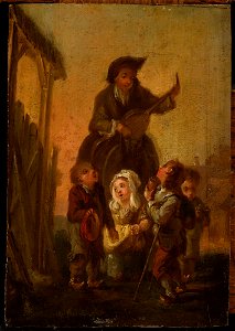 Martin Drölling - Musician among children - 231154 MNW - National Museum in Warsaw