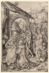 Martin Schongauer (German, c.1450-1491) - Adoration of the Magi - 1942.1070 - Cleveland Museum of Art