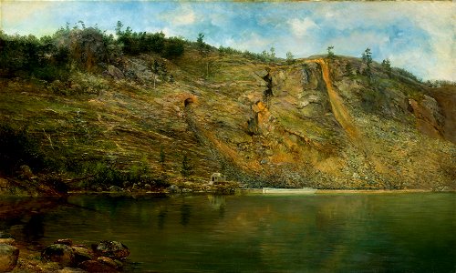 Homer Dodge Martin - The Iron Mine, Port Henry, New York - Google Art Project