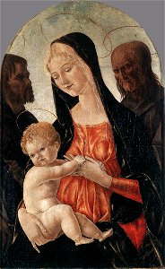 Francesco di Giorgio Martini - Madonna and Child with two Saints - WGA08133. Free illustration for personal and commercial use.