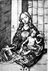 Martin Schongauer - Die Madonna mit dem Papagei (L 37)