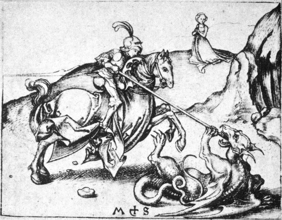 Martin Schongauer, Der heilige Georg als Drachentöter (L 57)