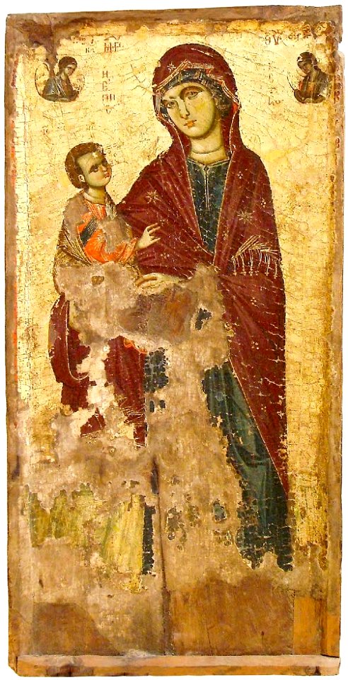 Mary Episcepsis, Early XIV Century, Ss. Cosmas and Damian Church, Ohrid Icon Gallery