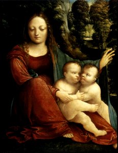 Martino Piazza Da Lodi - Madonna and Child with the Infant St John - WGA17412