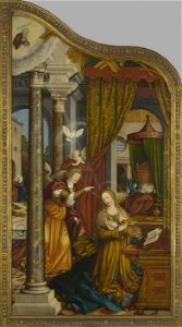 Martin Schaffner - Wettenhauser Hochaltar, Verkündigung an Maria Rückseite, Abschied Christi (linke Hälfte) - 671 - Bavarian State Painting Collections
