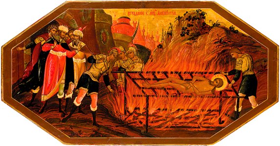 Martyrdom of S.Laurence (Yaroslavl, c.1800, priv.coll.)