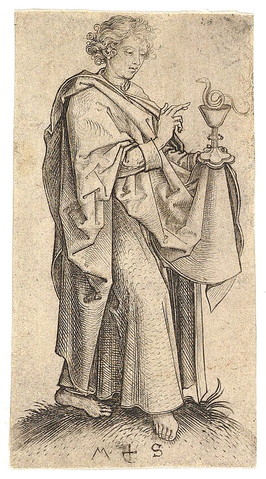 Martin Schongauer - Der Apostel Johannes (L 45)