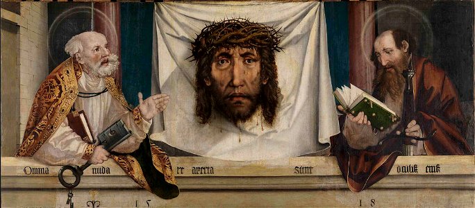 Martin Schaffner - Die Heiligen Petrus und Paulus mit dem Schweißtuch der heiligen Veronika (Vera Icon) - 79 - Staatliche Kunsthalle Karlsruhe