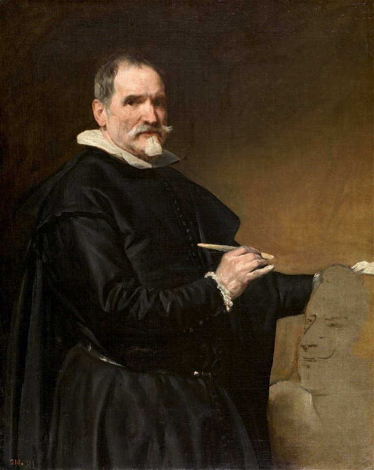 Martínez Montañés ejecutando el busto de Felipe IV, by Diego Velázquez