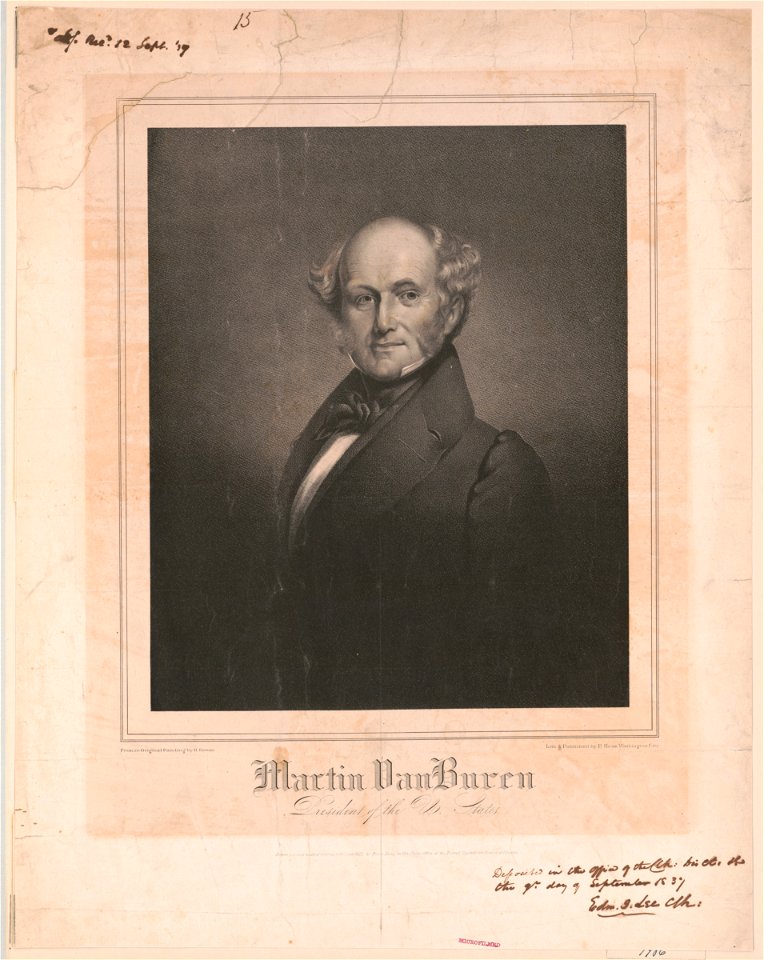 Martin Van Buren president of the U. States - from an original painting by H. Inman ; lith. & published by P. Haas, Washington City. LCCN2013645253