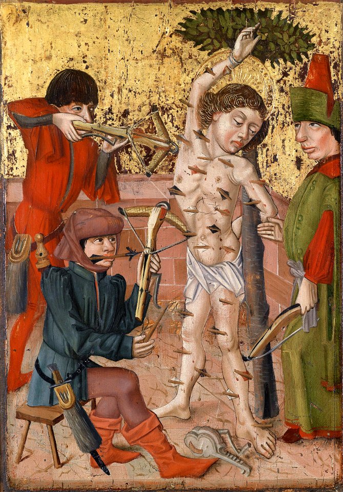 Martyrium des heiligen Sebastian (Mittelrhein 15 Jh)