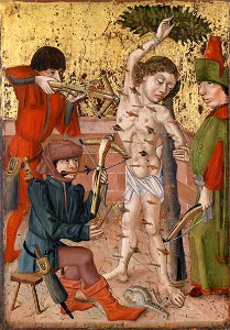 Martyrium des heiligen Sebastian (Mittelrhein 15 Jh)