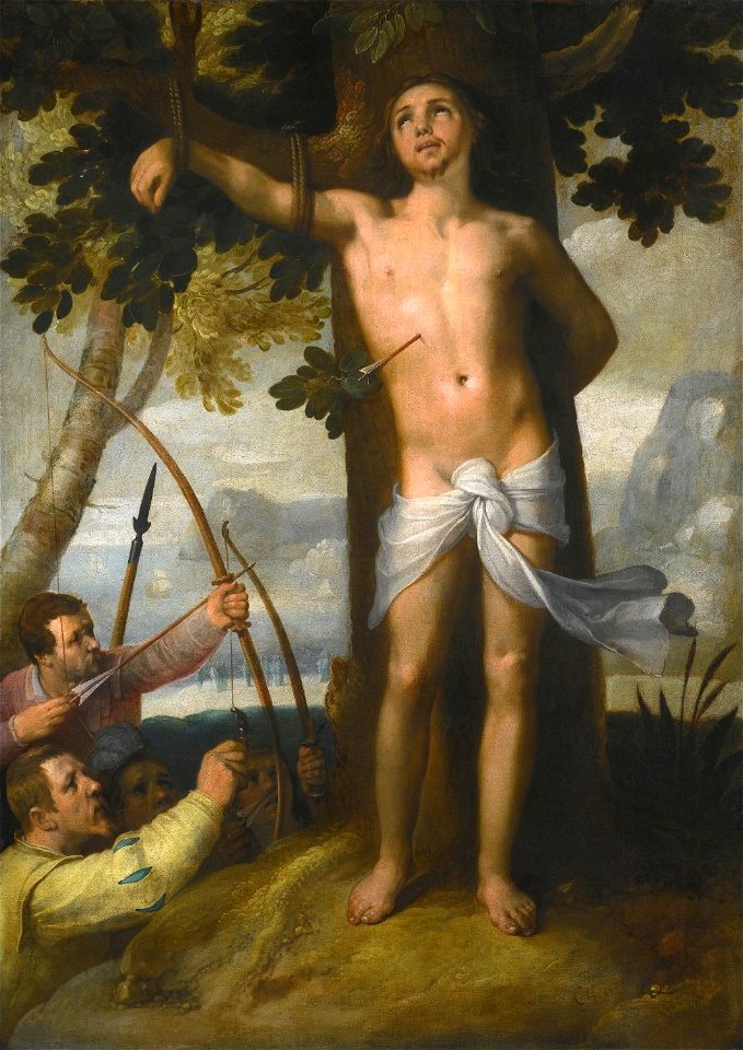 Martyrdom of St. Sebastian by Cornelis Cornelisz. van Haarlem