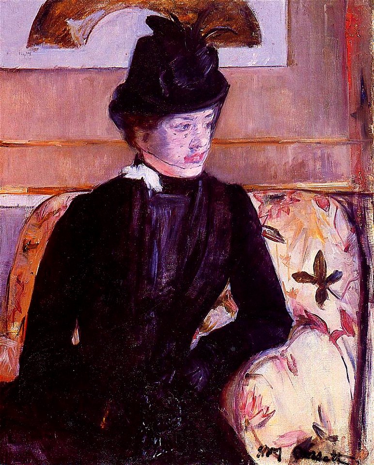 Mary Cassatt - Portrait of Madame J (Young Woman in Black) - MSA SC 4680-10-0010