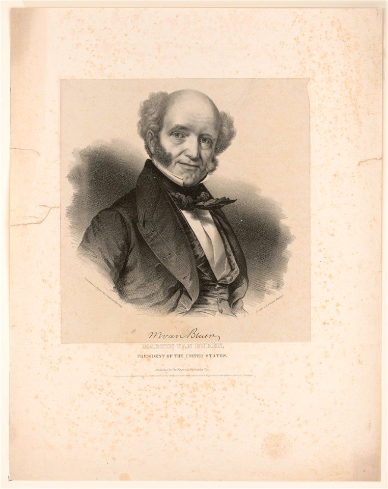 Martin Van Buren, President of the United States - from life & on stone by Chas. Fenderich Washn. City ; printed by P.S. Duval, Philada. LCCN2012648812