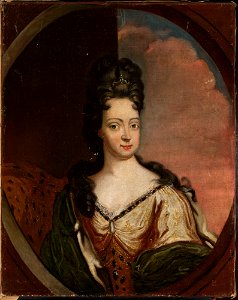 Martin van Meytens - Elisabeth Christine of Brunswick-Wolfenbüttel (1691–1750), wife of emperor Charles VI, against clouds - 186798 MNW - National Museum in Warsaw