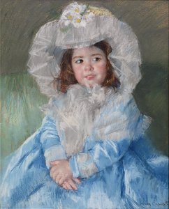 Mary Cassatt - Margot (Lefebvre) in Blue - Walters 37303