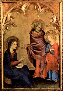 Simone Martini - Ritorno di Gesù dal Tempio. Free illustration for personal and commercial use.