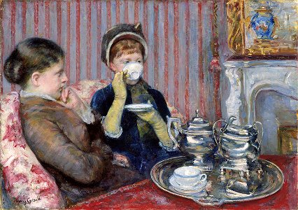 Mary Cassatt - The Tea - MFA Boston 42.178. Free illustration for personal and commercial use.
