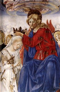 Francesco di Giorgio, Coronation of the Virgin 02. Free illustration for personal and commercial use.