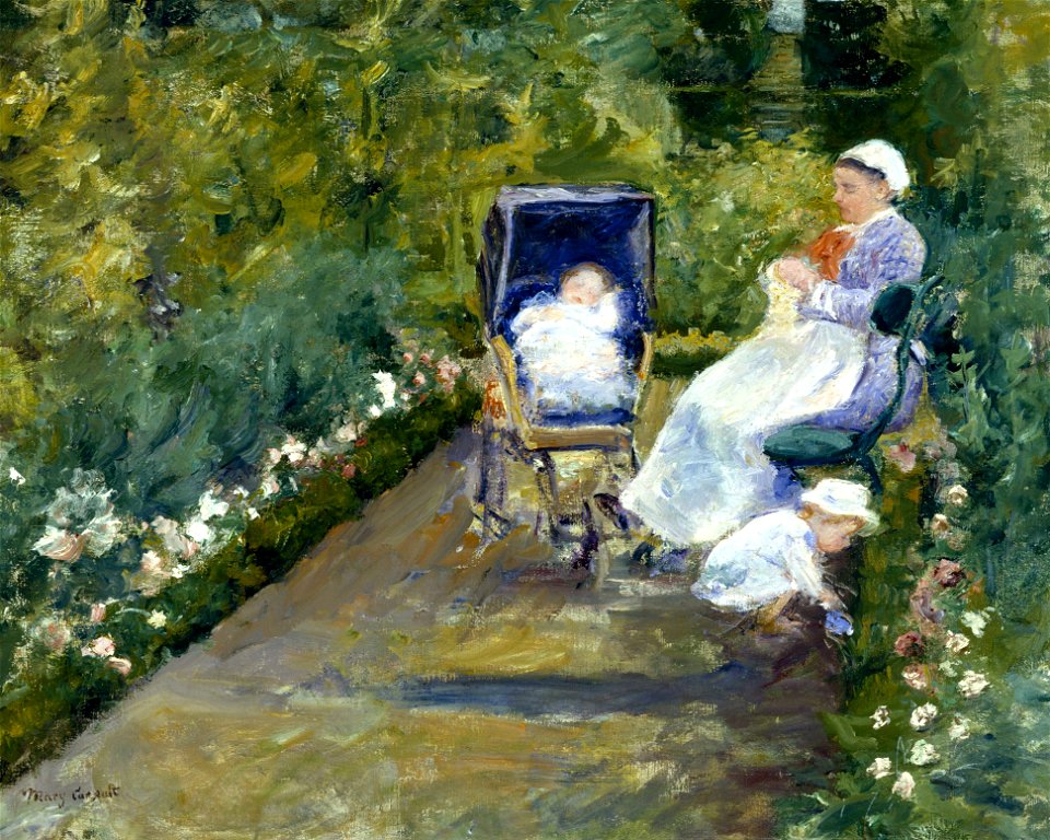 Mary Cassatt - Children in a Garden (The Nurse) - Google Art Project