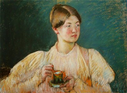 Mary Cassatt - La Tasse de thé. Free illustration for personal and commercial use.