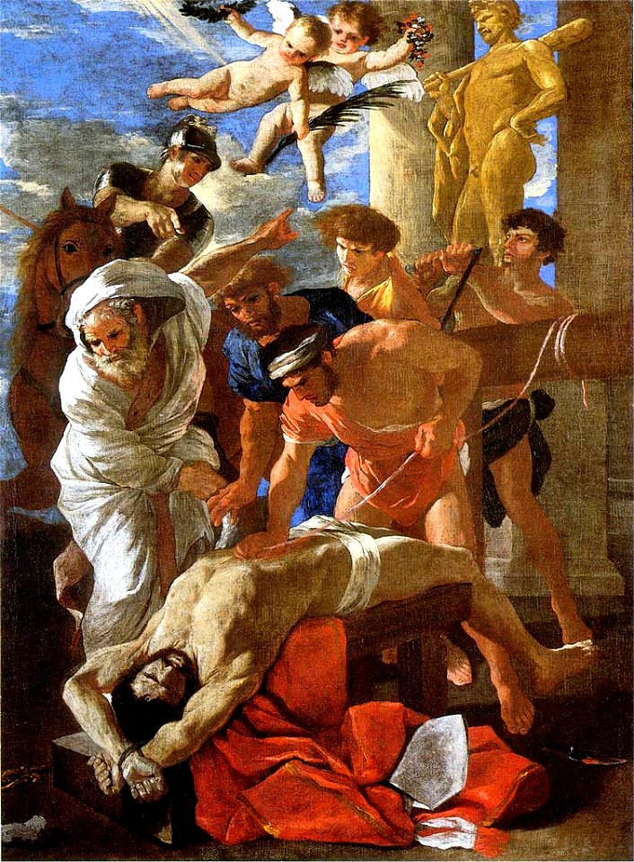 Martyr de saint Erasme-Modello - Poussin - MBACanada