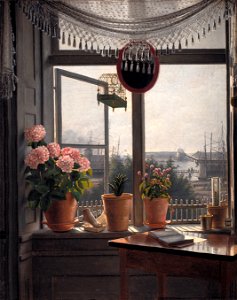 Martinus Rørbye - View from the Artist's Window - Google Art Project. Free illustration for personal and commercial use.