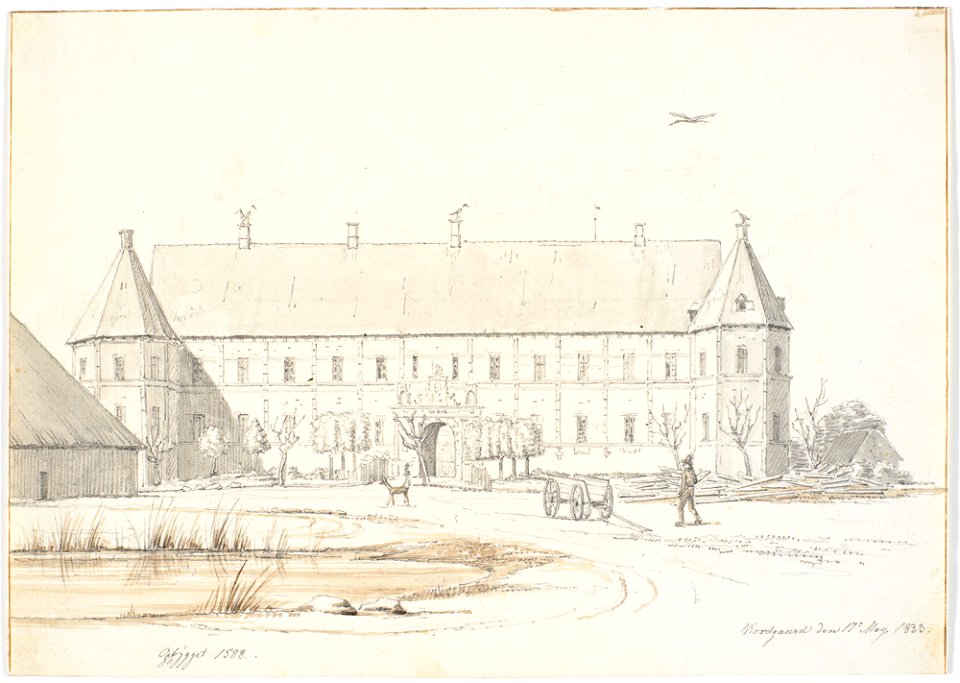 Martinus Rørbye - Herregården Voergaard - 1833