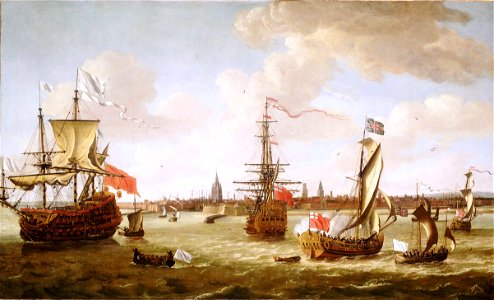 Mary of Modena (1658-1718) leaving Calais, 21 November 1673 RMG BHC0319
