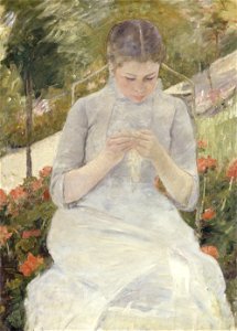 Mary Cassatt - Girl in the Garden - Google Art Project