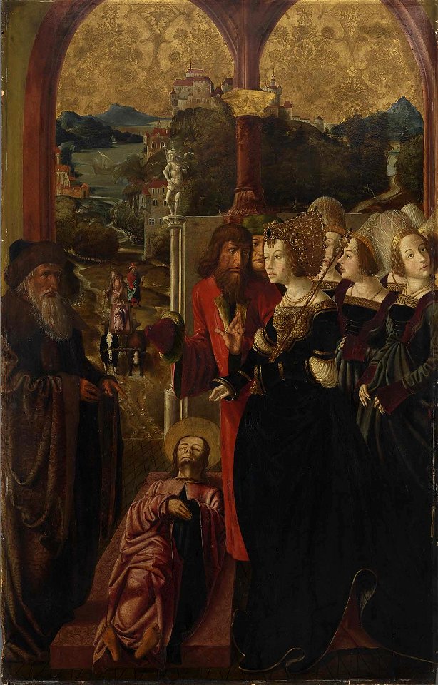 Marx Reichlich - Jakobus-Stephanus-Altar, Der Leichnam des Jakobus wird vor Königin Lupa gebracht - 2594 - Bavarian State Painting Collections