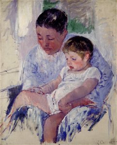Mary Cassatt - Jenny and Her Sleepy Child - TFAA 1988.24