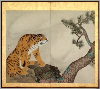 Maruyama Okyo - Tiger and Dragon, Tiger - 81.693.1 - Detroit Institute of Arts