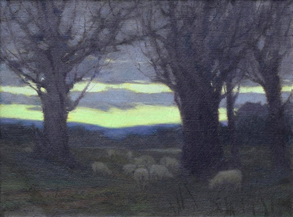 Mary Augusta Hiester Reid - Landscape with Sheep - 1927.1786.1 - Reading Public Museum
