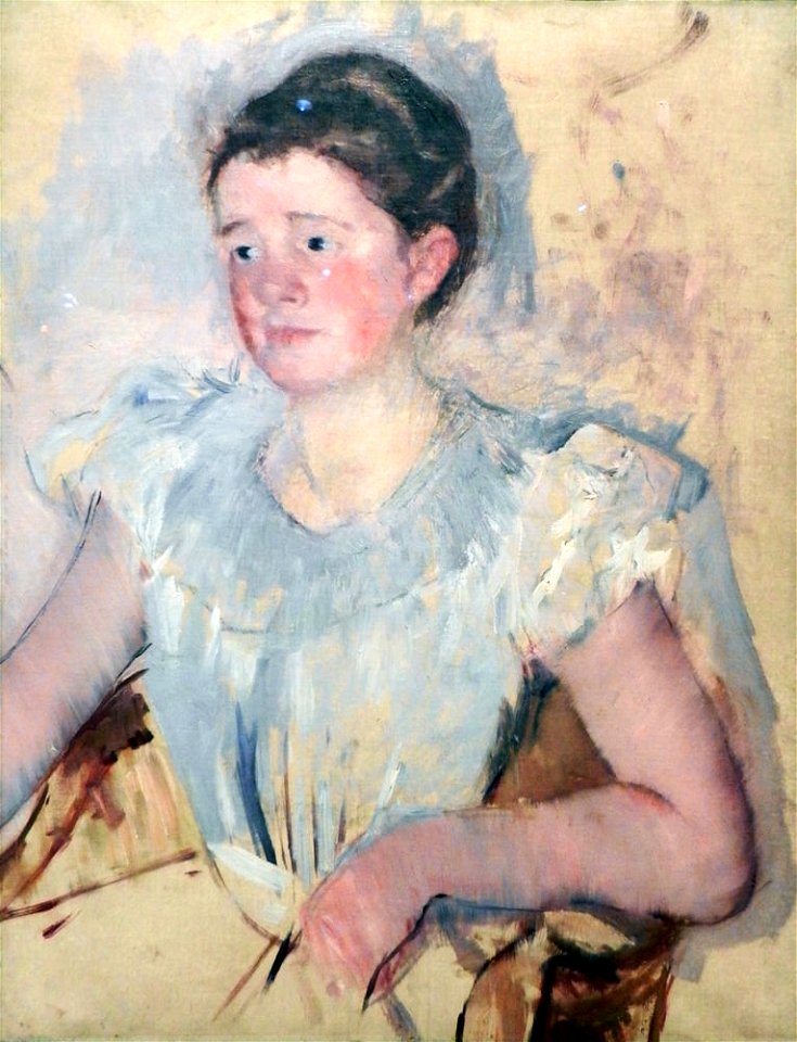 Mary Cassatt - Buste de femme en corsage blanc - Kasser Foundation