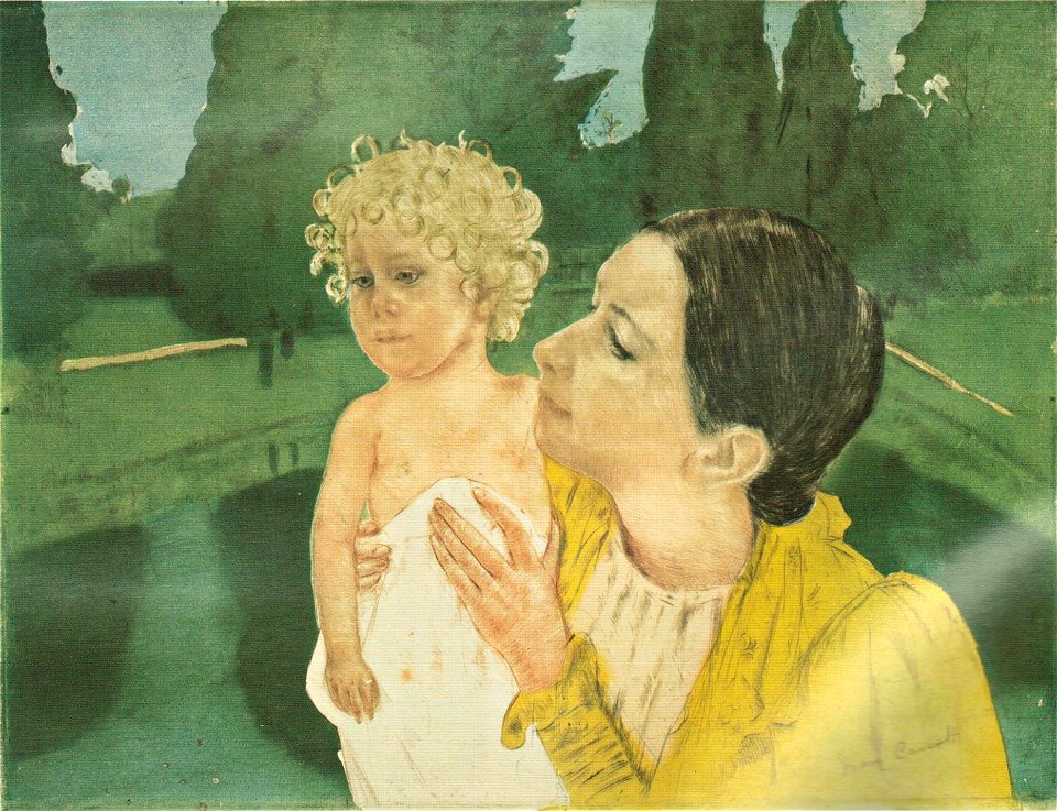 Mary Cassatt - 'By the Pond', 1898 drypoint and aquatint