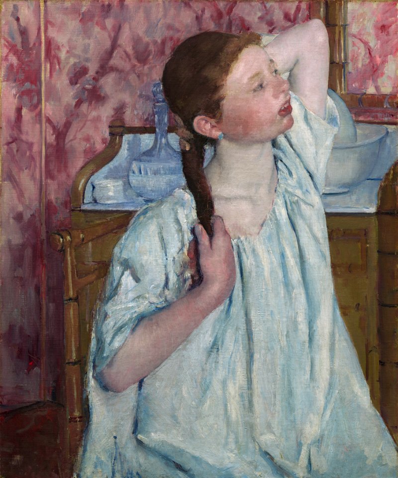 Mary Cassatt - Girl Arranging Her Hair - Google Art Project