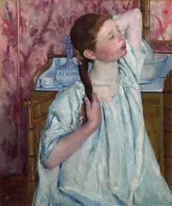 Mary Cassatt - Girl Arranging Her Hair - Google Art Project