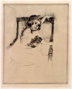 Mary Cassatt - Kneeling in an Armchair - Google Art Project