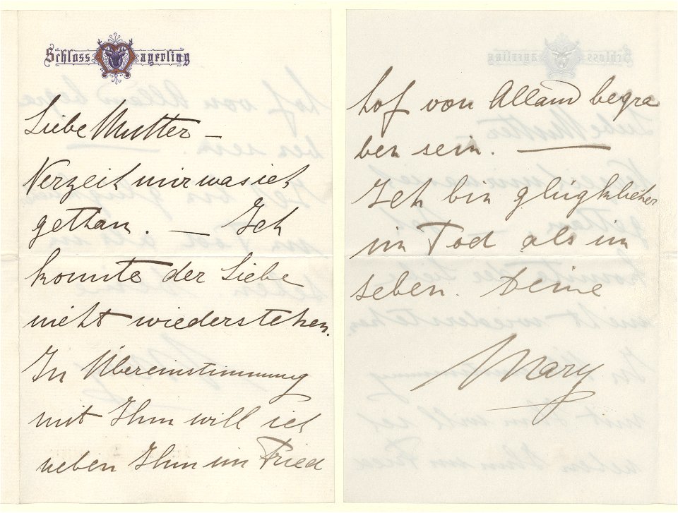 Mary Vetsera - Abschiedsbrief