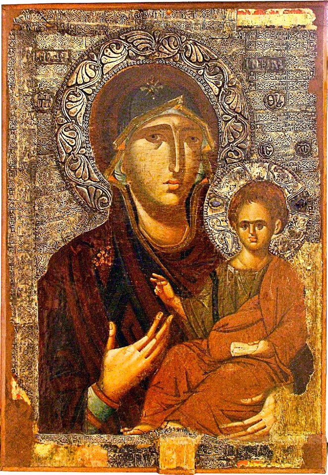 Mary Odigitria, II Half of XIII Century, St Mary Perivleptos Church, Ohrid Icon Gallery